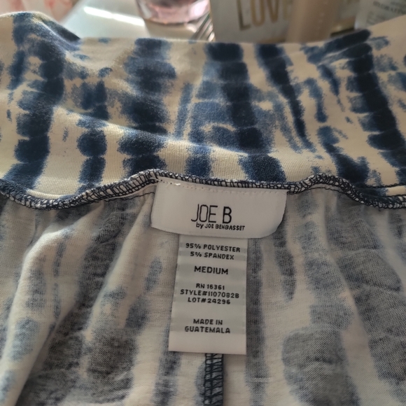 Joe B High Waist Boho Cream Navy Tie-dyed Maxi Skirt Size Medium - Picture 8 of 9